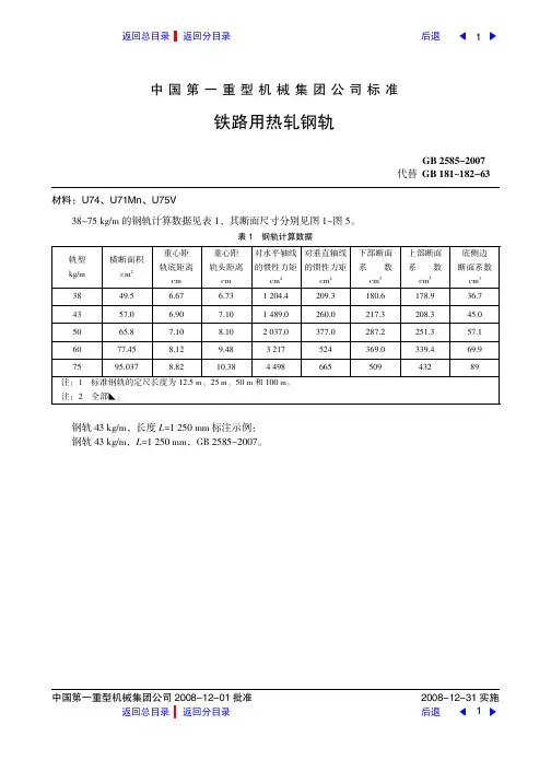 铁路用热轧钢轨