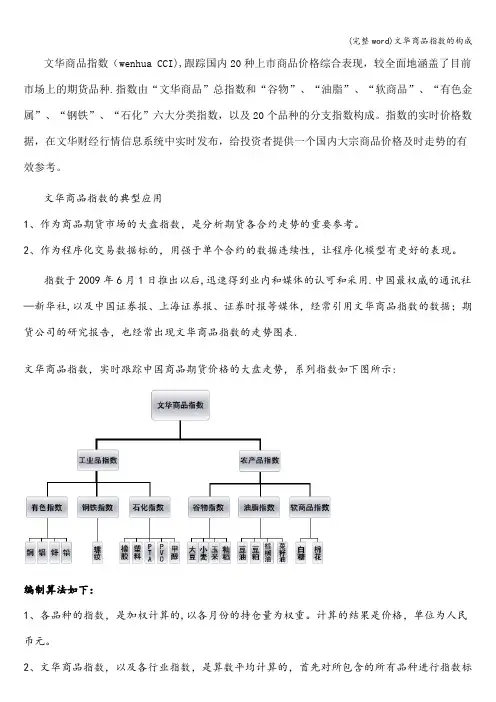 (完整word)文华商品指数的构成