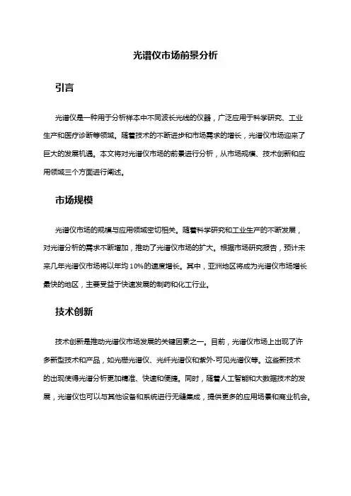 2024年光谱仪市场前景分析