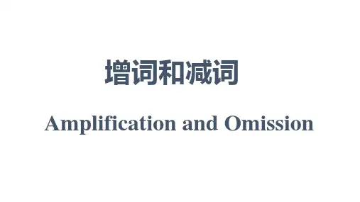 商务英语翻译—增词与省略