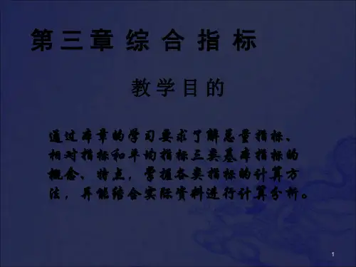 《第三章综合指标》PPT课件_OK