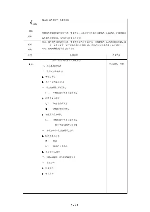 农业微生物学教案