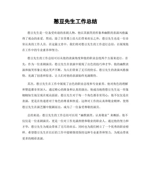 憨豆先生工作总结