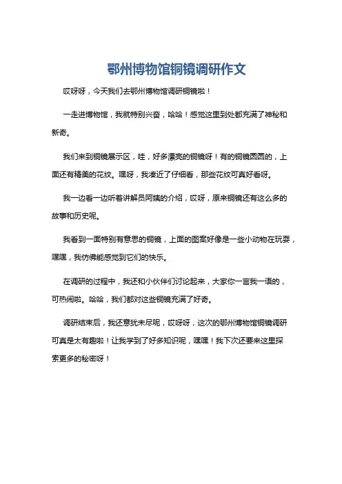 鄂州博物馆铜镜调研作文