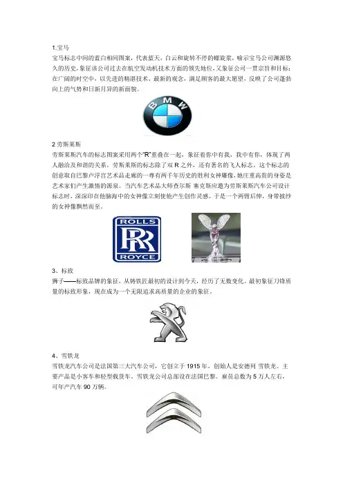 18种常见汽车标志及含义