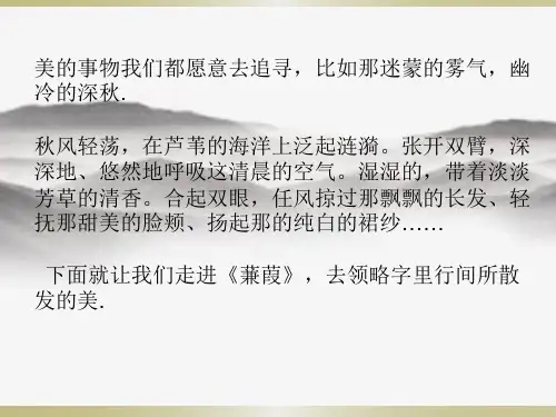 《蒹葭》优秀课件(1)