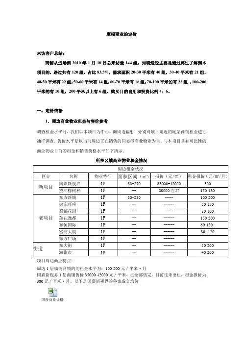 商业定价原则
