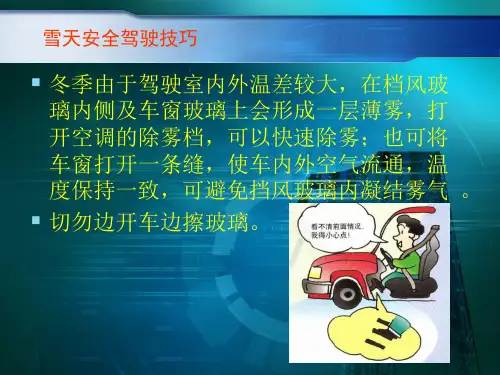 雪天安全驾驶PPT课件