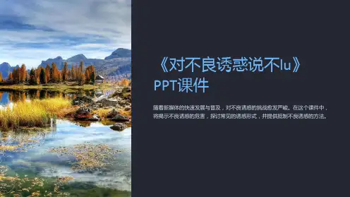 《对不良诱惑说不lu》课件