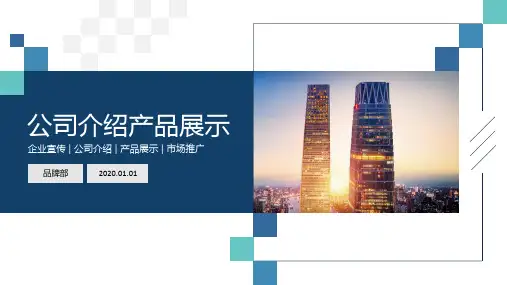 公司介绍企业宣传产品展示PPT