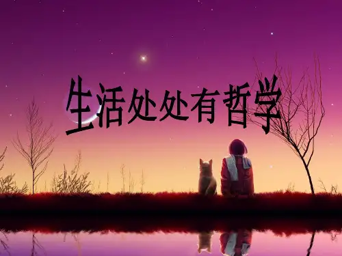 人教版高中政治必修四 1.1生活处处有哲学(共18张PPT)