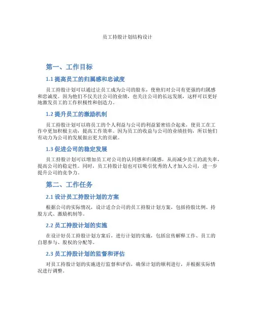 员工持股计划结构设计