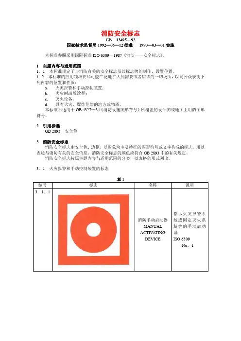 2019年gb1349592消防安全标志