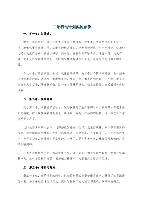 三年行动计划实施步骤