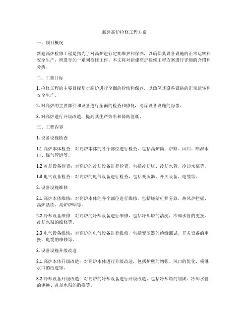 新建高炉检修工程方案