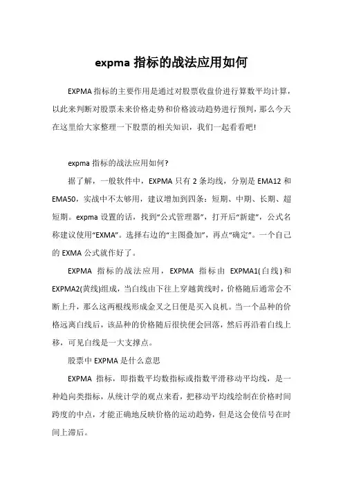 expma指标的战法应用如何1