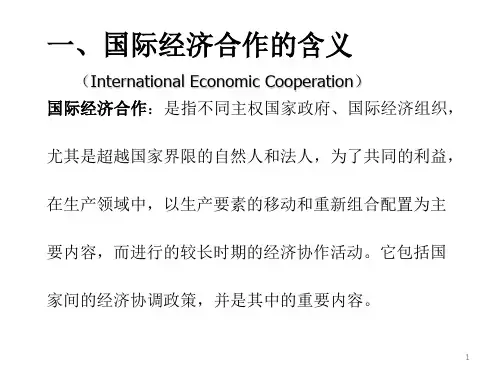国际经济合作ppt课件