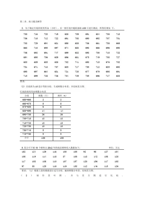 统计学课后习题答案(全章节)(精品).docx