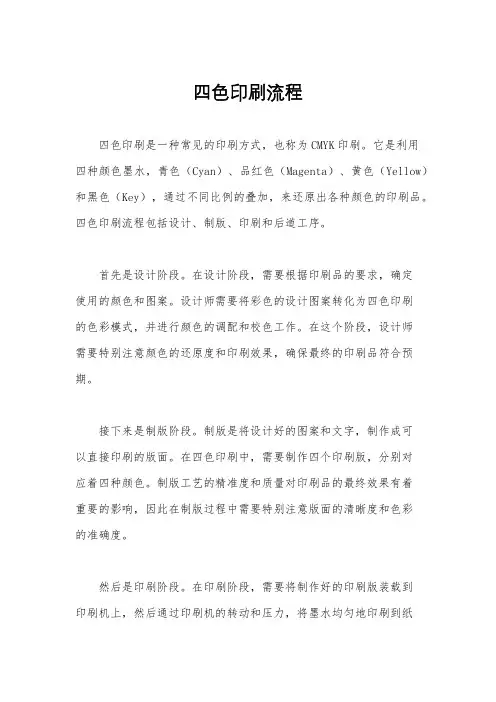 四色印刷流程