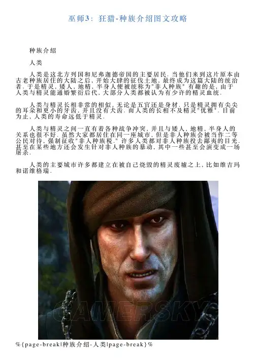 巫师3：狂猎种族介绍图文攻略