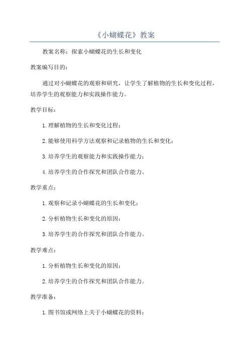 《小蝴蝶花》教案