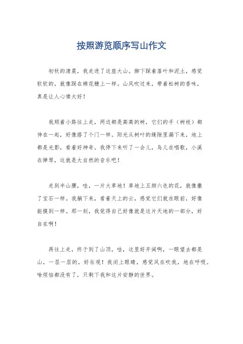 按照游览顺序写山作文