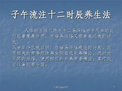 子午流注十二时辰养生ppt课件