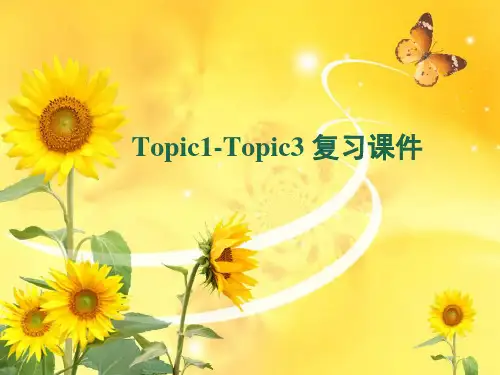 七年级英语仁爱版上册 Topic1-Topic3_复习课件