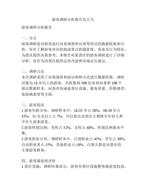 游客调研分析报告怎么写