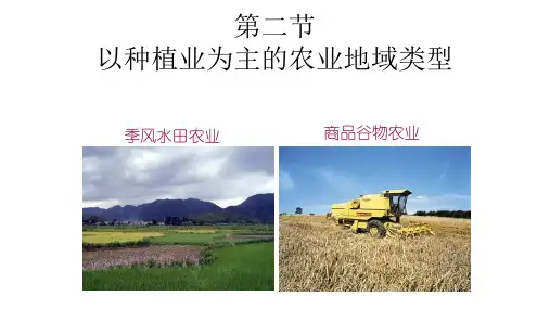 3.2以种植业为主的农业地域类型