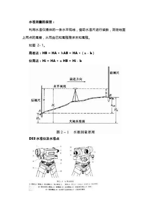 水准、角度、测距测量的原理、公式、图解都给你汇总好了