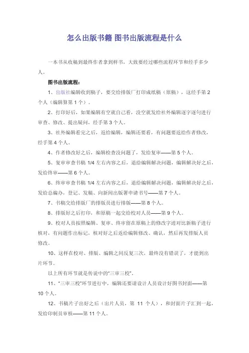怎么出版书籍 图书出版流程是什么