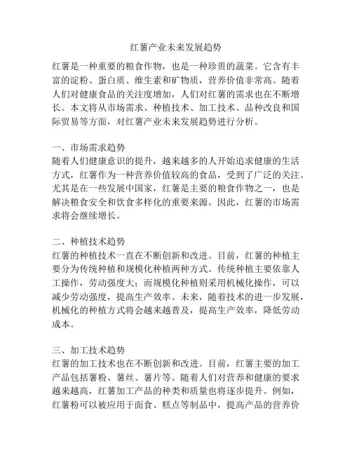 红薯产业未来发展趋势