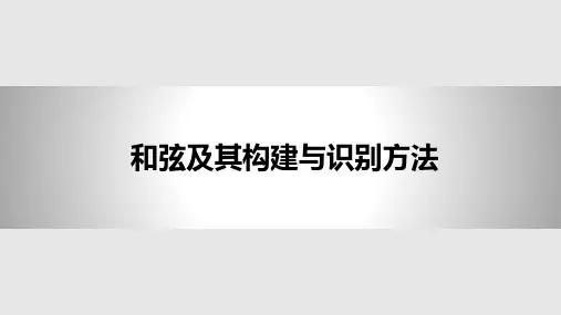 基本乐理和弦及其构建与识别方法PPT课件