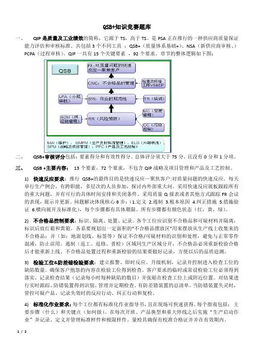 QSB+知识题库