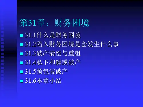 现代企业财务困境分析报告