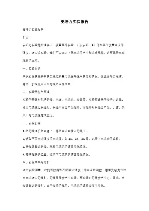 安培力实验报告