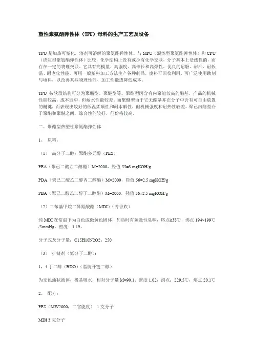 TPU的简介及生产工艺