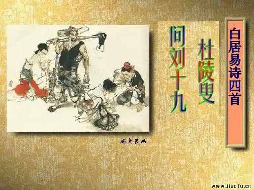 《白居易诗四首》之《杜陵叟》《问刘十九》