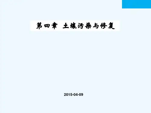 土壤污染与修复概述 PPT