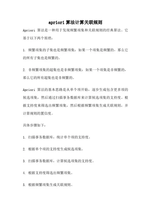 apriori算法计算关联规则