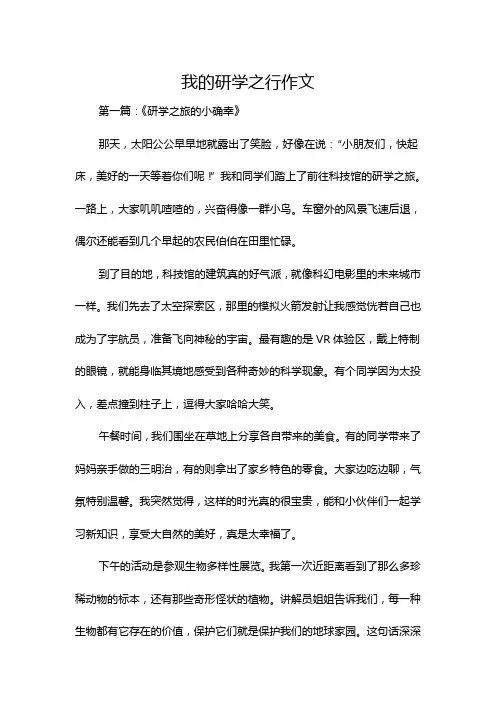 我的研学之行作文