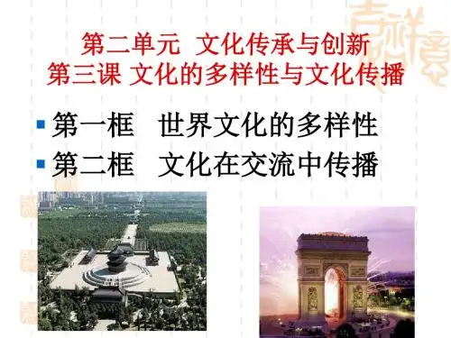 高中思想政治必修2《文化的多样性与文化传播》