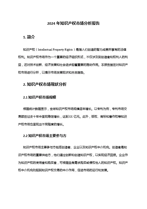 2024年知识产权市场分析报告