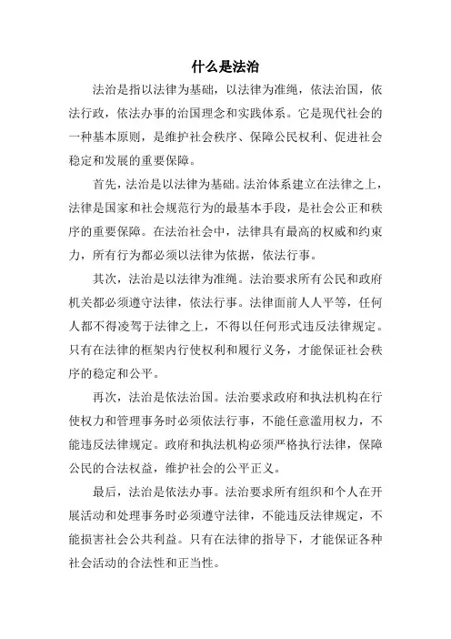 什么是法治