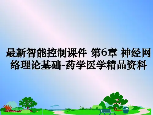 最新智能控制课件 第6章 神经网络理论基础-药学医学精品资料