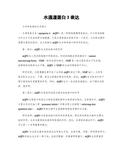 水通道蛋白3表达