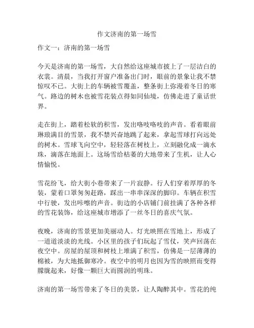 作文济南的第一场雪