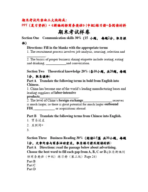 商务英语复习资料Unit_1-11-周五