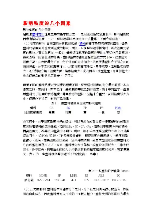 影响粘度的几个因素